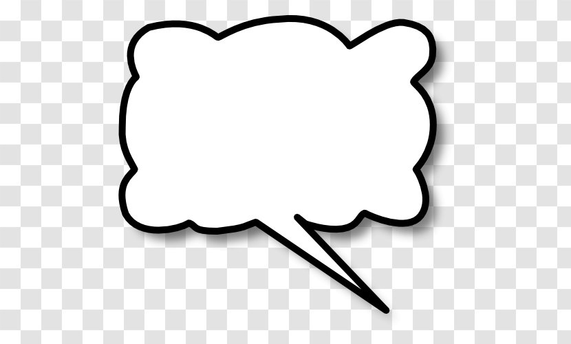 Speech Balloon Comics Cartoon Clip Art - Silhouette - Bubble Cloud Transparent PNG