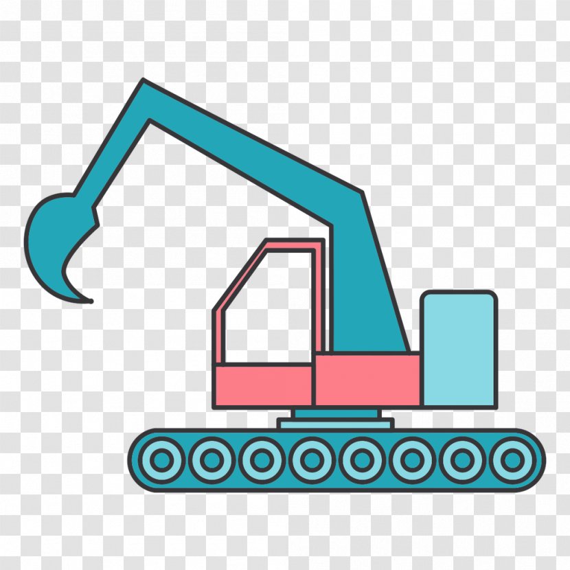 Excavator A - Technology - Blue Transparent PNG