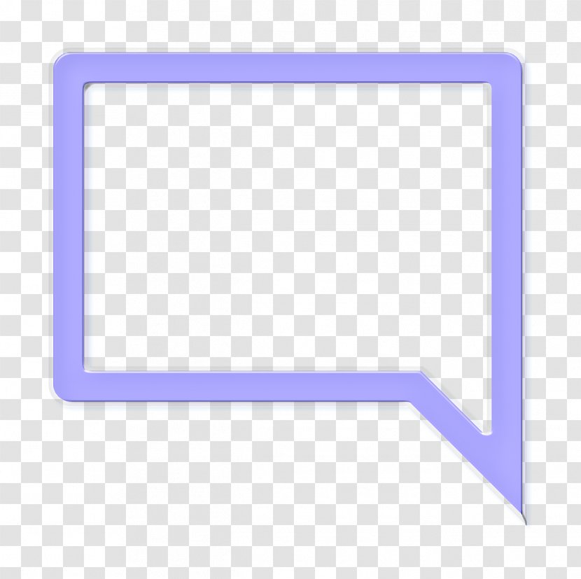 Chat Icon Bubble Office - Rectangle Talk Transparent PNG