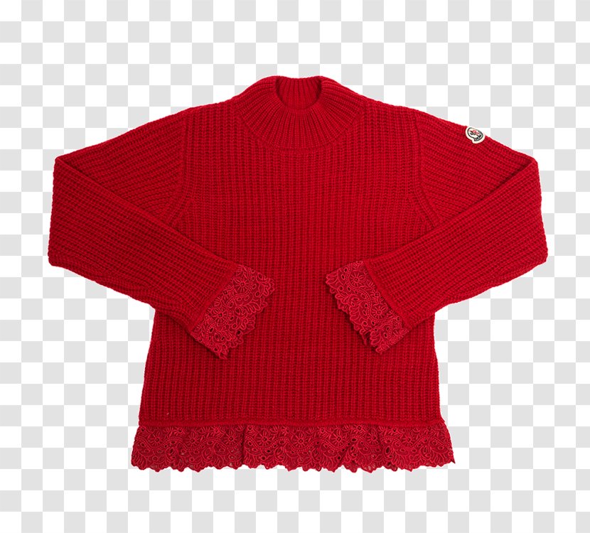 Sleeve Sweater Outerwear Shoulder Wool - Colore Rosso Transparent PNG