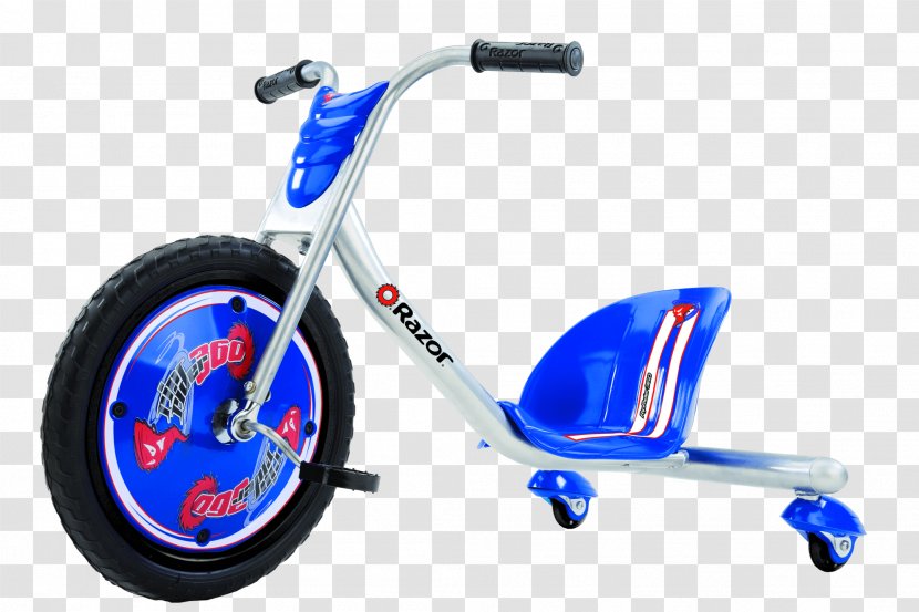 Tricycle Caster Three-wheeler Drift Trike - Bicycle Frame - Electric Blue Transparent PNG