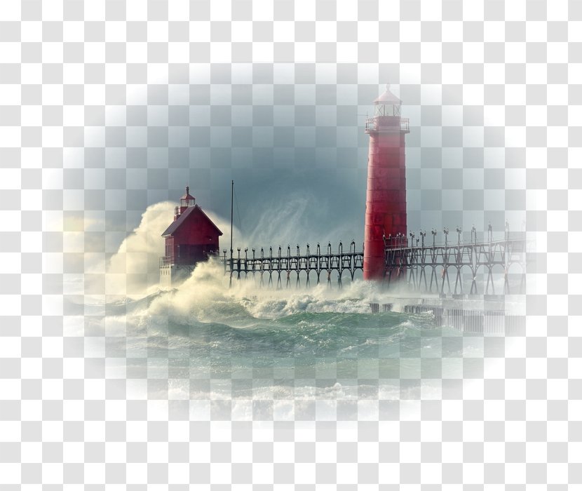Grand Haven South Pierhead Inner Light State Park Lighthouse - Tower Transparent PNG