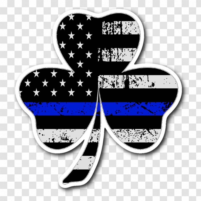Thin Blue Line Decal Police Bumper Sticker - Boutique Car Stickers Transparent PNG