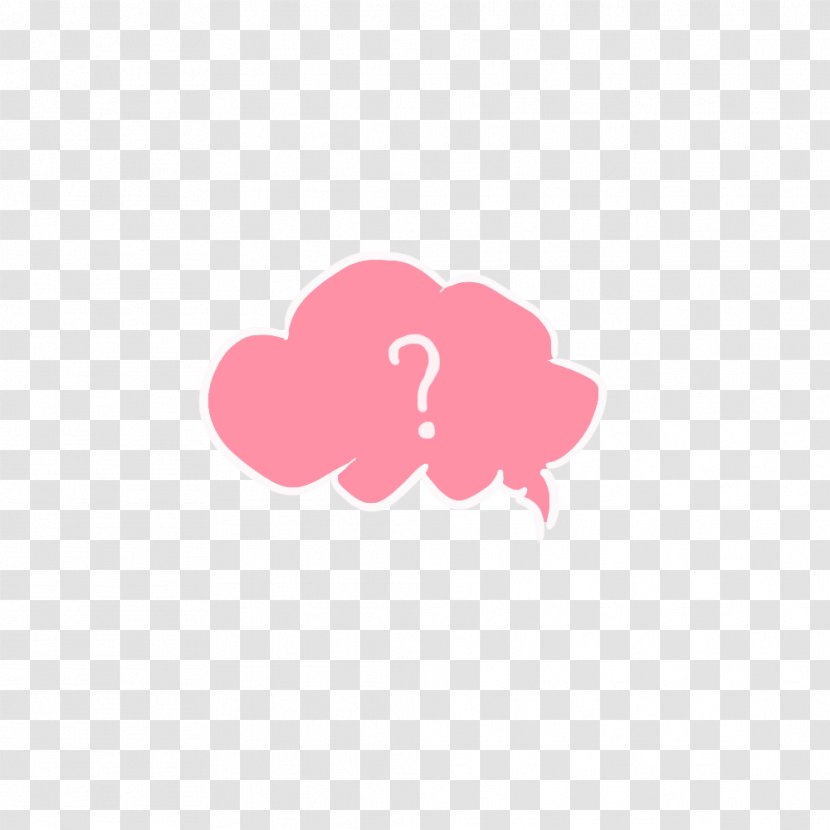 Download Icon - Magenta - Pink Thinking Bubbles Transparent PNG