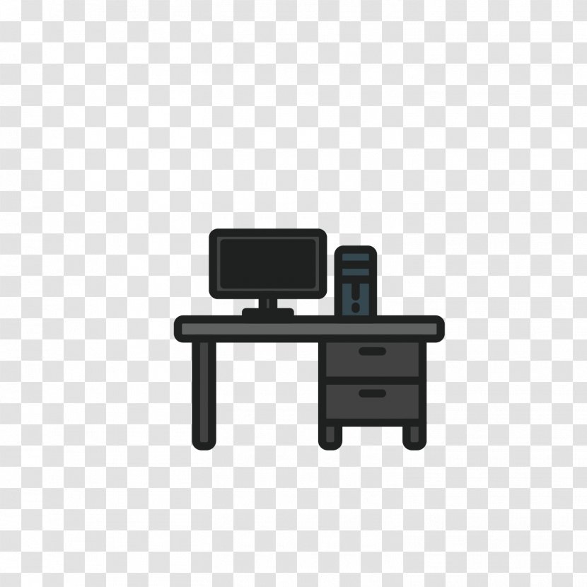 Computer Case Table Desktop - Technology - Hand Painted Desk Cabinet Transparent PNG