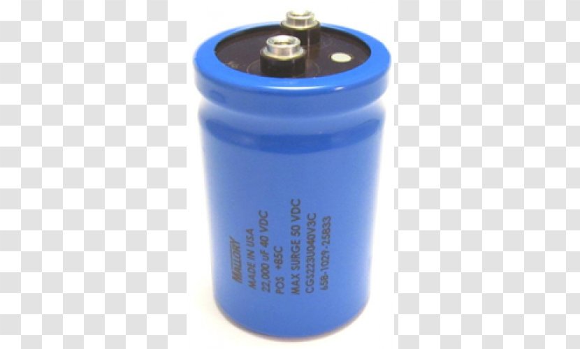 Capacitor Cobalt Blue Cylinder - Technology Transparent PNG