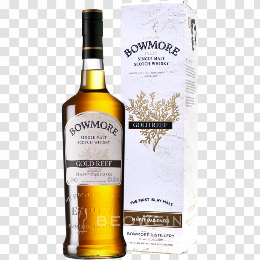 Bowmore Single Malt Whisky Islay Scotch Whiskey - Alcoholic Beverage - Wine Cask Transparent PNG