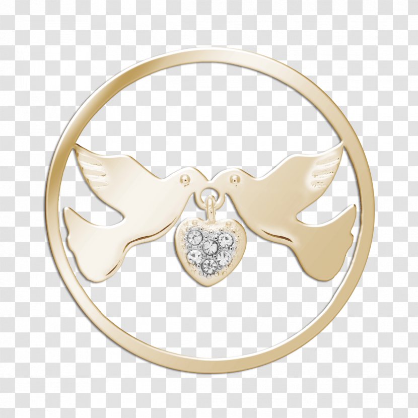 Silver Coin Lovebird Body Jewellery - Diamond - Birds-wedding Transparent PNG