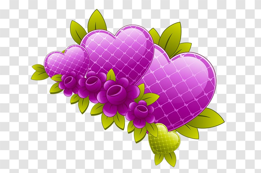 Floral Design Heart Mauve Love Clip Art - Petal Transparent PNG