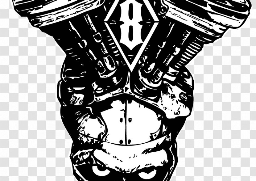 Mongols Motorcycle Club Iron Association - Black And White Transparent PNG