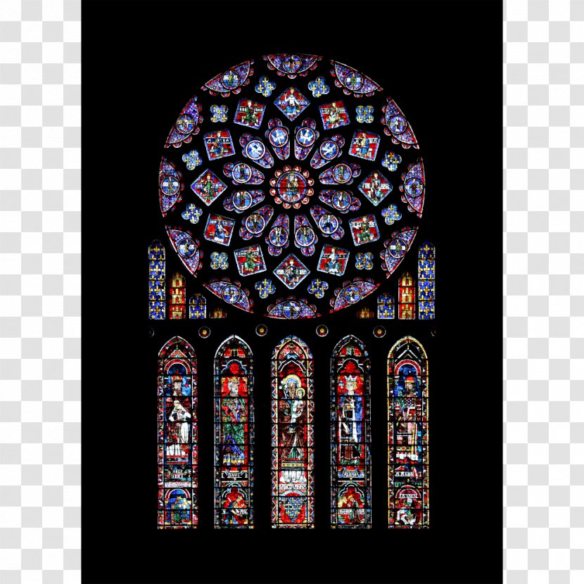 Chartres Cathedral Notre-Dame De Paris Amiens Reims Gothic Architecture - French - Stained Glass Transparent PNG