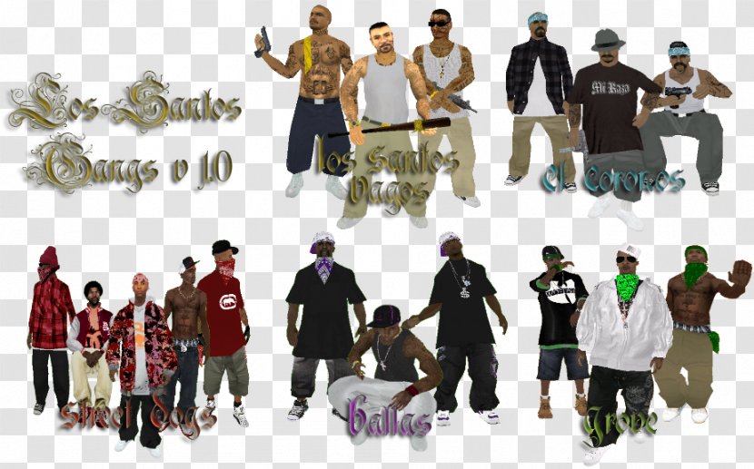 Grand Theft Auto: San Andreas Auto V Multiplayer Los Santos - Gang - Social Group Transparent PNG