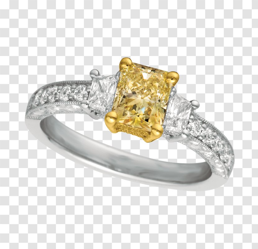 Body Jewellery Silver Diamond - Wedding Ring Transparent PNG