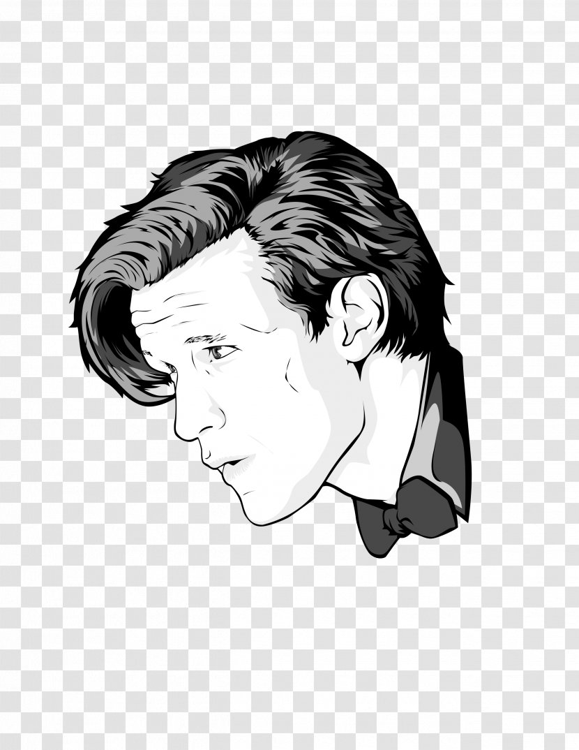Eleventh Doctor Who Matt Smith Drawing - Hairstyle Transparent PNG