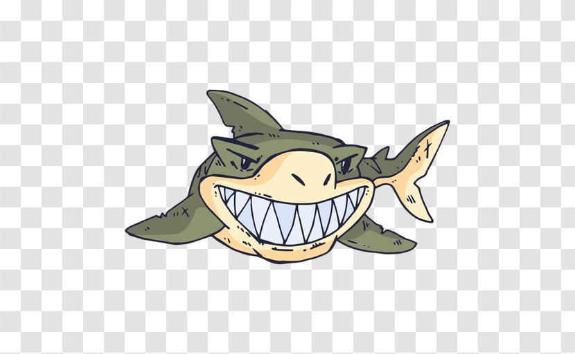 Shark Cartoon Drawing Fish - Vertebrate Transparent PNG