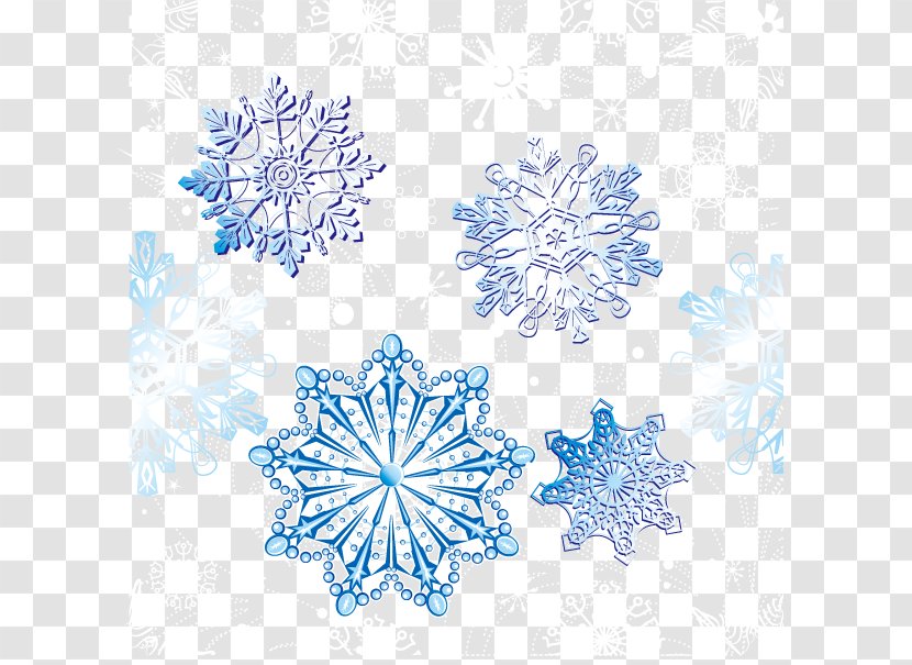 Euclidean Vector Snow - Blue - Snowflake Apparel Printing Transparent PNG