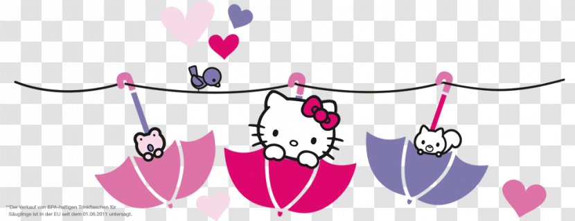 Hello Kitty Smoczek Baby Bottles Pacifier - Watercolor - Frames Transparent PNG