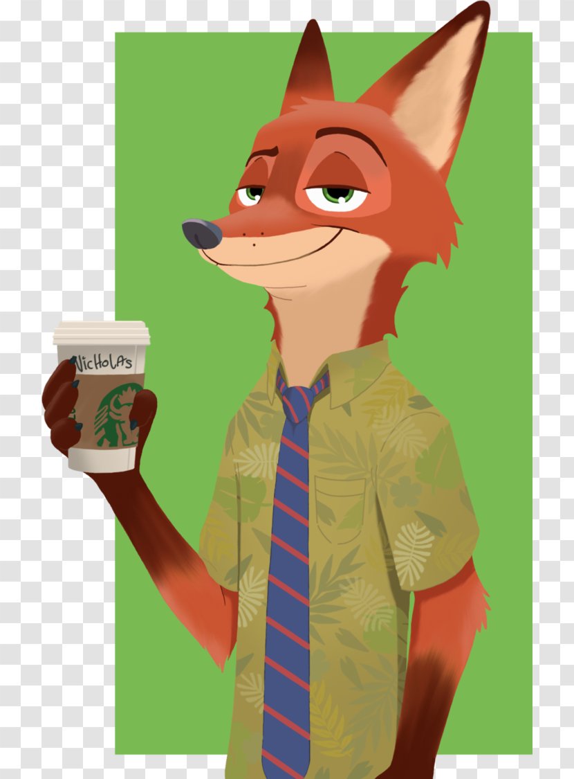 Red Fox Nick Wilde Drawing Transparent PNG