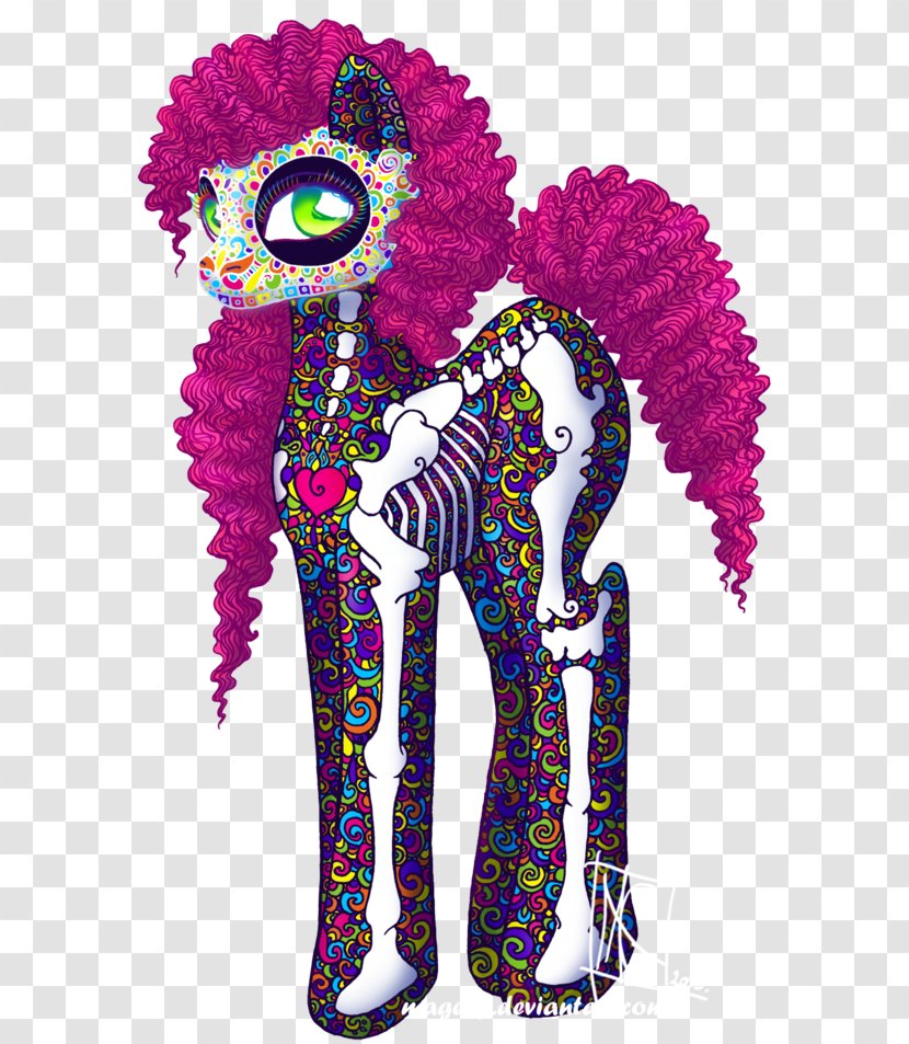 Pinkie Pie Fluttershy Pony Calavera Art - Scull Transparent PNG