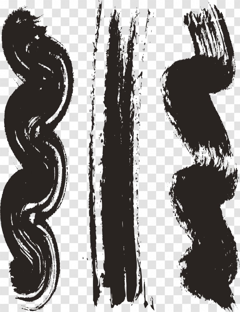 Chinese Calligraphy Ink Brush - Virtual Edge Of Transparent PNG