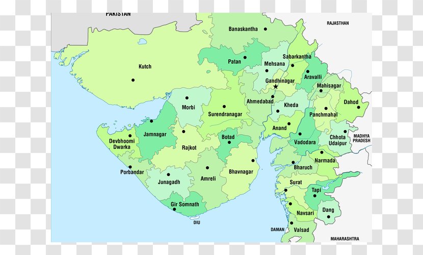 Sanand Vadodara Kheda District Map Gujarati - Cartoon Transparent PNG
