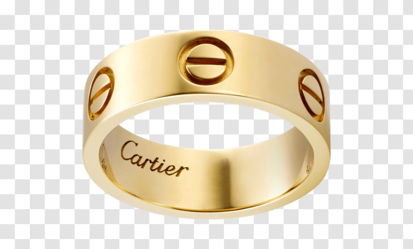 Ring Cartier Jewellery Love Bracelet Gold - Wedding Ceremony Supply Transparent PNG