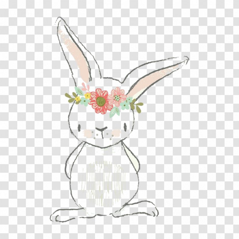Hare Watercolor Painting European Rabbit Drawing - White - Btsdrawing Icon Transparent PNG