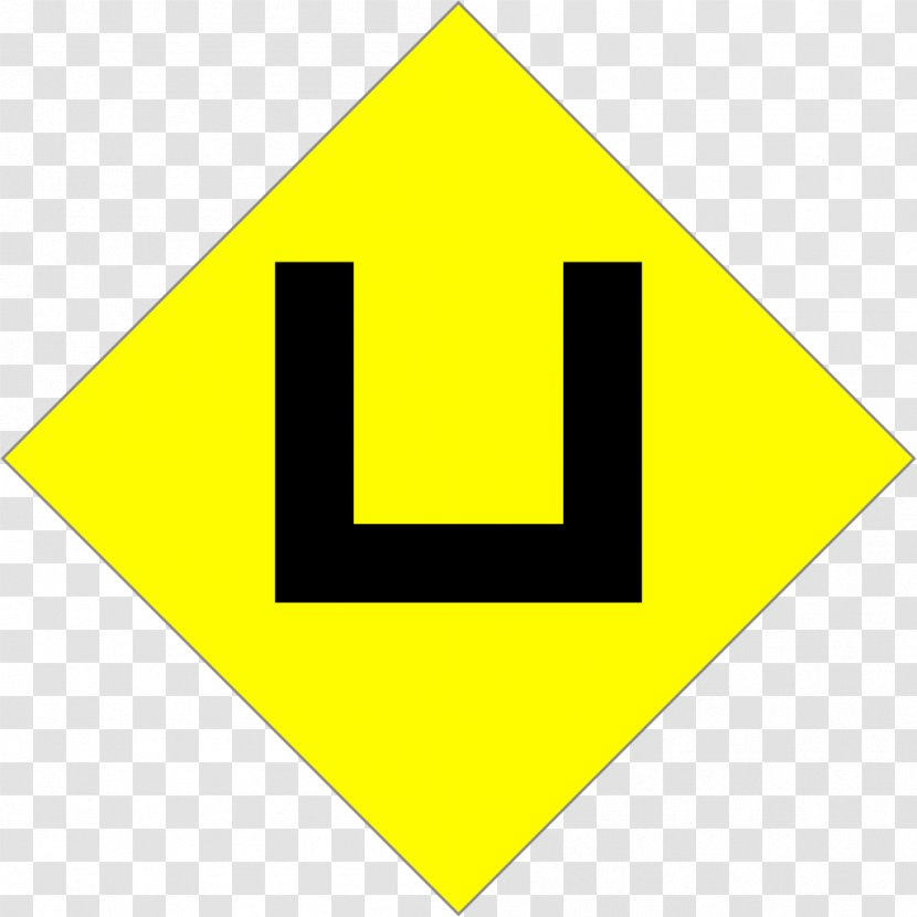 One-way Traffic Two-way Street Sign Clip Art - Yellow - North Transparent PNG