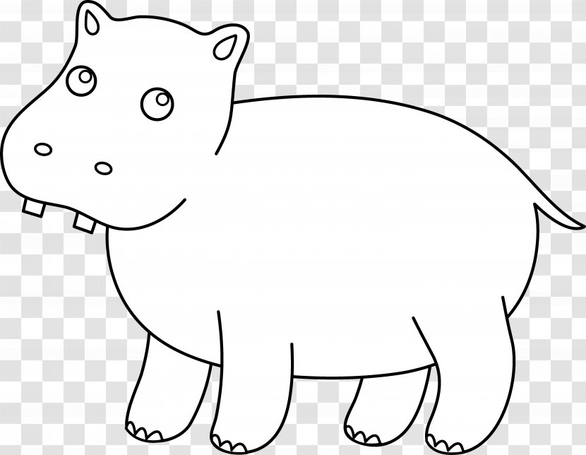 Hippopotamus Coloring Book Whiskers Child Clip Art - Tree Transparent PNG