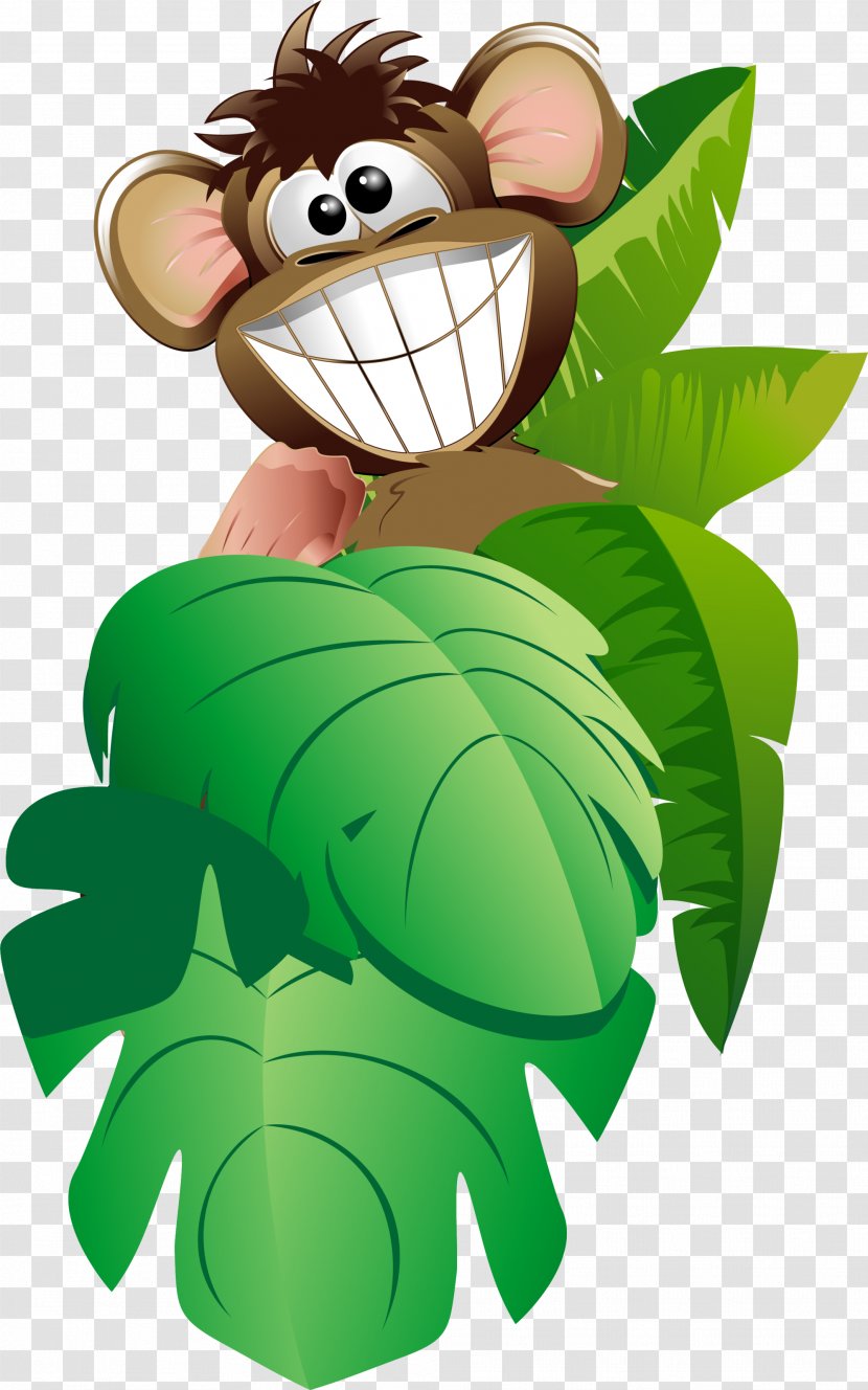 Download Clip Art - Fictional Character - Lovely Grass Monkey Transparent PNG