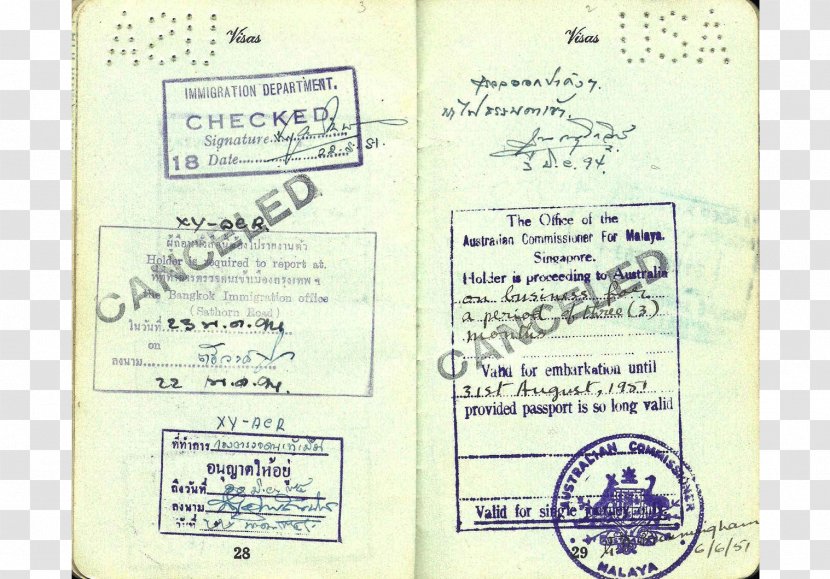 Document Line - Material - Visa Passport Transparent PNG