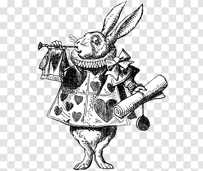 White Rabbit Alice's Adventures In Wonderland Queen Of Hearts Cheshire Cat - Alice Transparent PNG