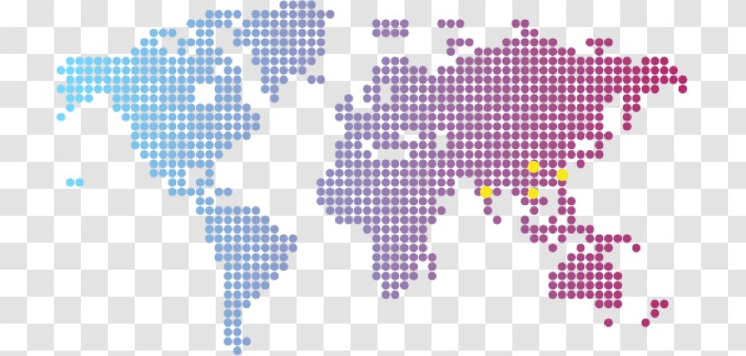 World Map Dot Distribution - Text - Bus Ticket Transparent PNG