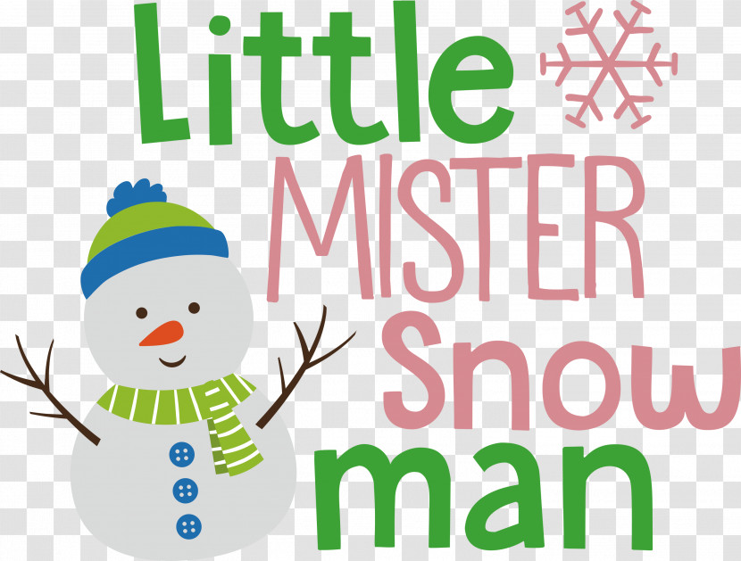 Little Mister Snow Man Transparent PNG