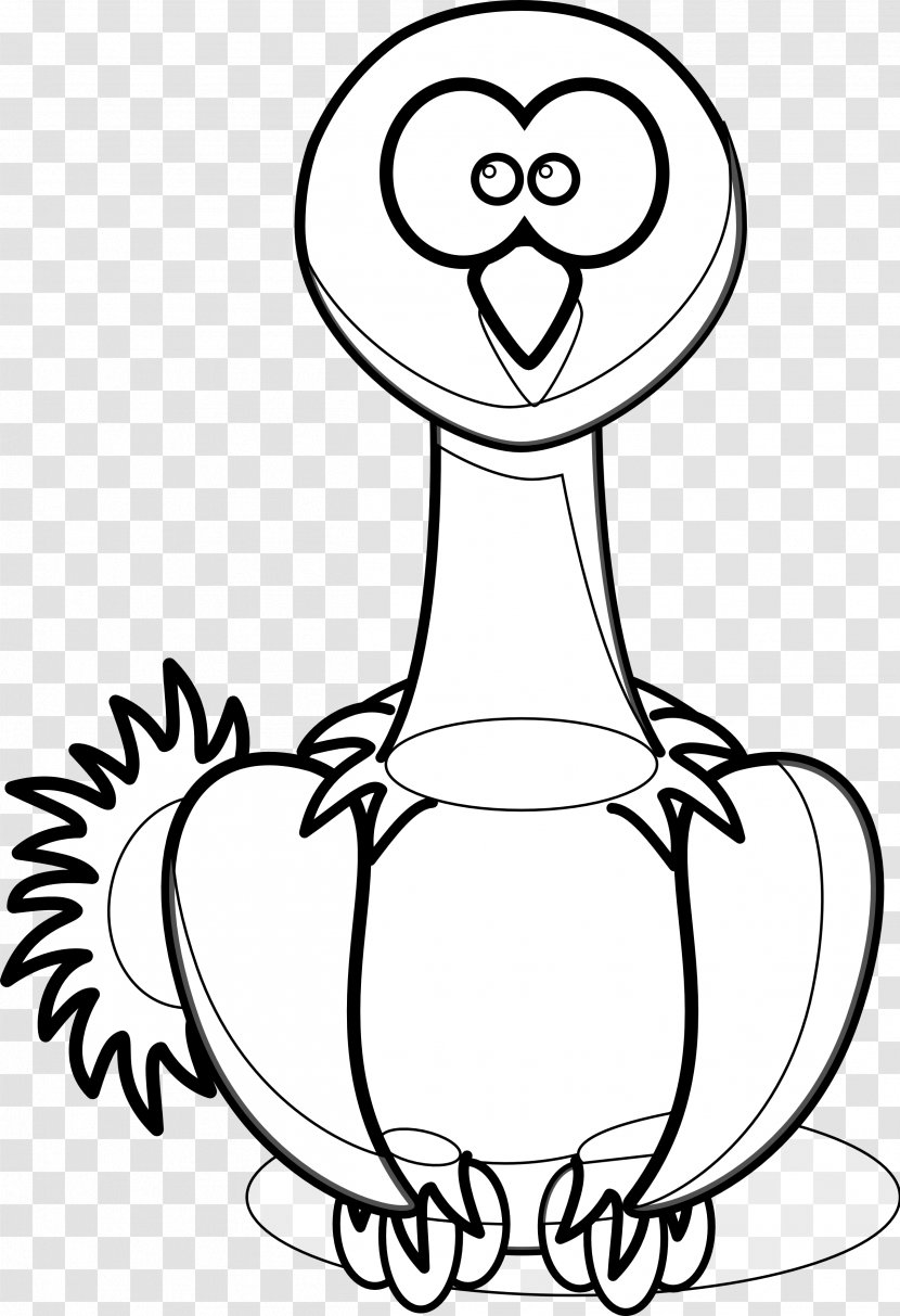 Common Ostrich Cartoon Bird Clip Art - Illustrator Transparent PNG