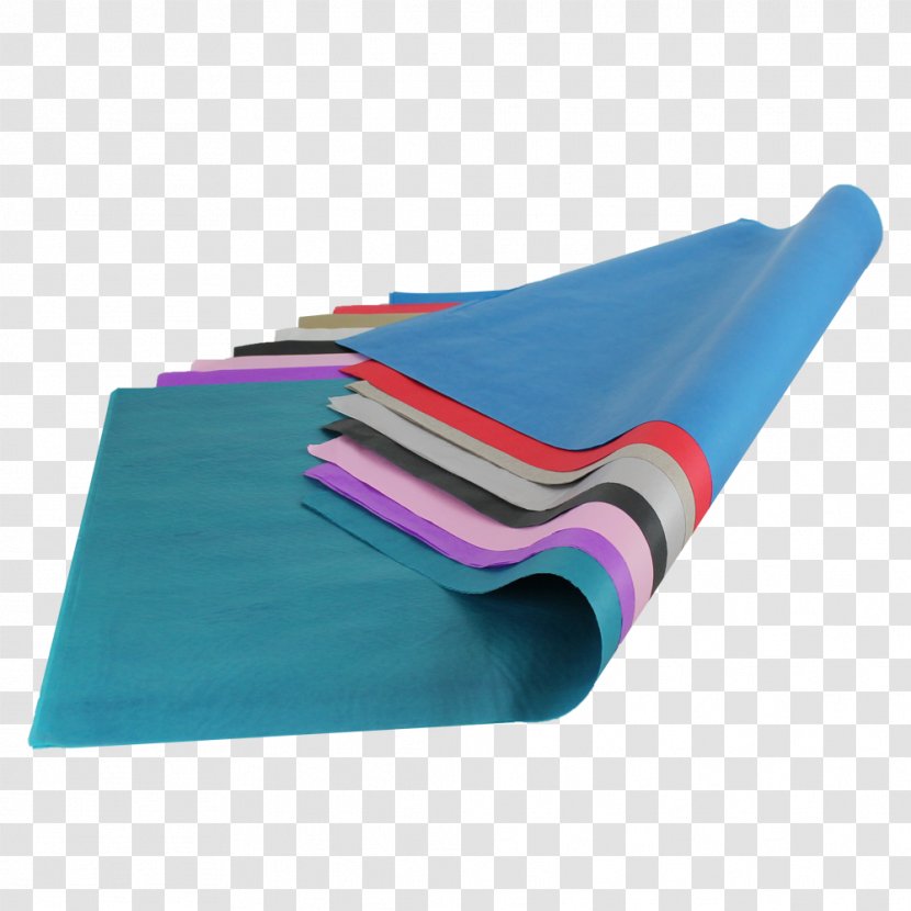 Turquoise Electric Blue Plastic Yoga & Pilates Mats - Mat - Paper Ribbon Transparent PNG