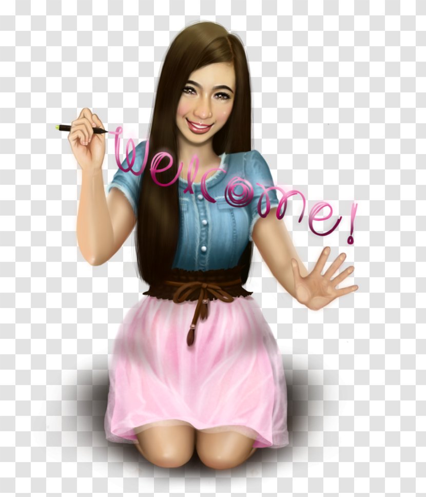 Brown Hair Pink M Figurine - Finally Transparent PNG