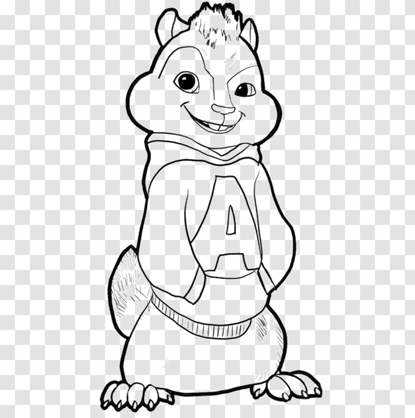 Alvin And The Chipmunks Coloring Book Chipettes Drawing - Heart - Child Transparent PNG