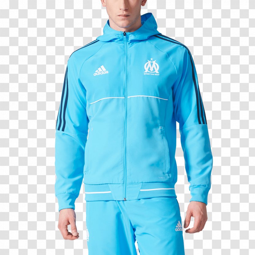 Tracksuit Olympique De Marseille Jacket Adidas Football - Polar Fleece - Bk Transparent PNG