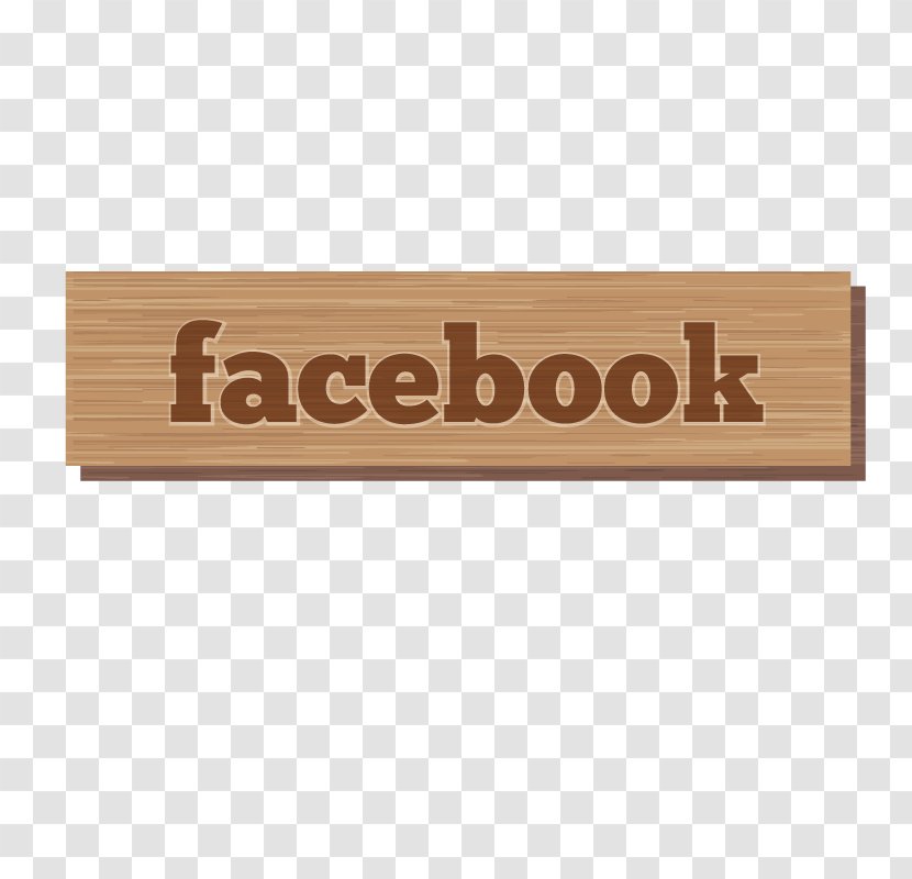 Facebook Button Download Icon - Logo - Wood Transparent PNG