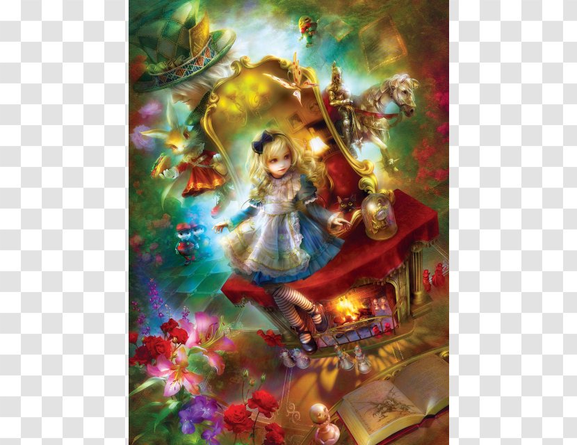 Alice's Adventures In Wonderland Jigsaw Puzzles White Queen Rabbit - Alice - Book Transparent PNG