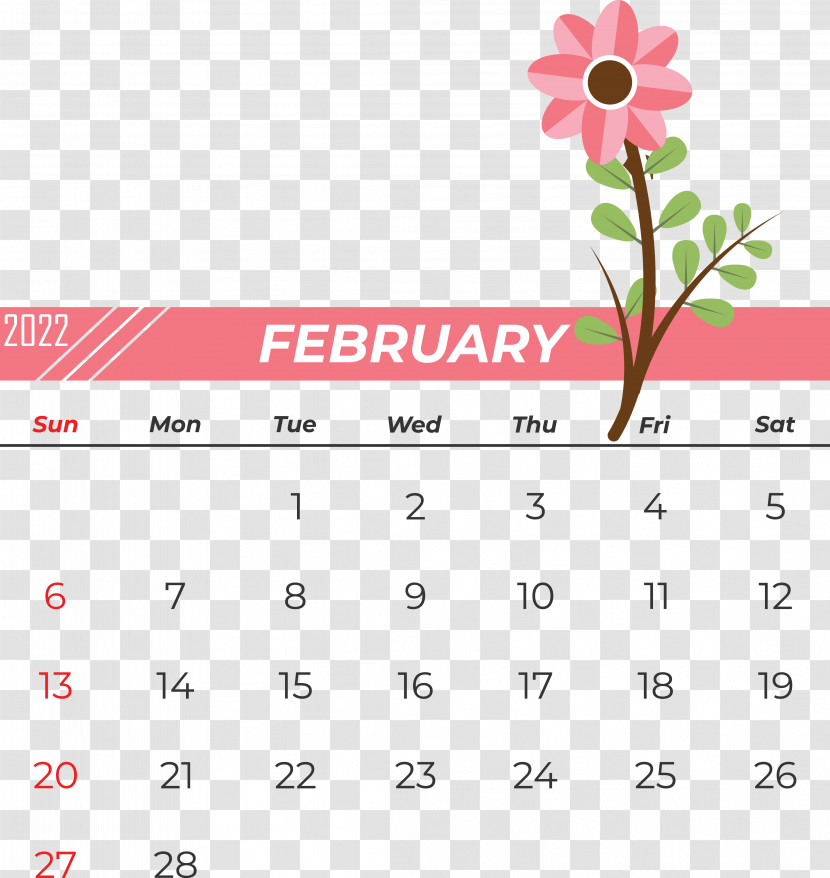 Flower Line Calendar Font Petal Transparent PNG