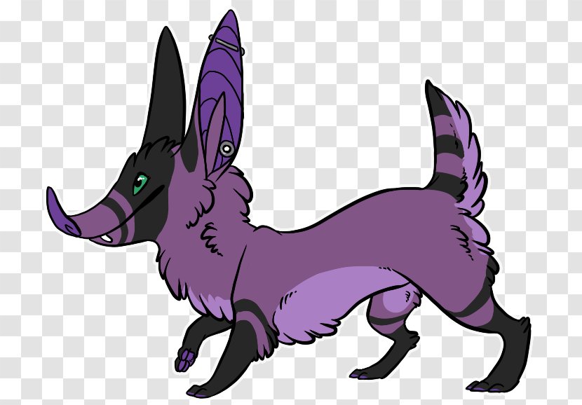 Dog Illustration Cartoon Fauna Purple - Tail Transparent PNG