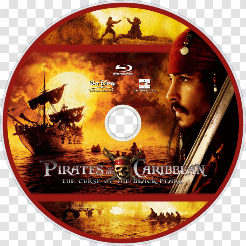 Pirates Of The Caribbean Black Pearl Film DVD Blu-ray Disc - Record Label - Caribbean: Curse Transparent PNG