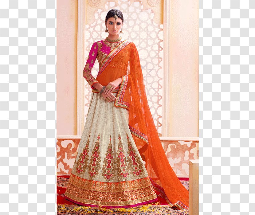 Zari Lehenga Gagra Choli Dress Transparent PNG