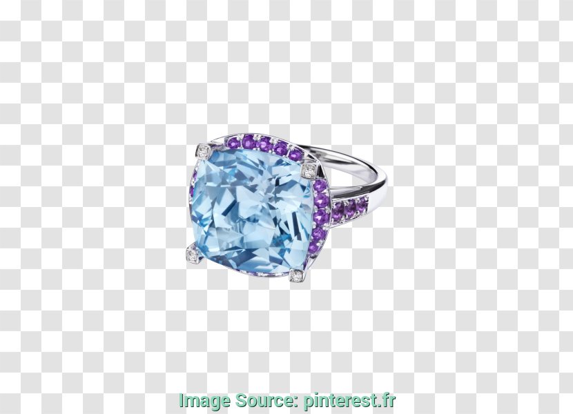 Ring Topaz Jewellery Solitaire Blue Transparent PNG