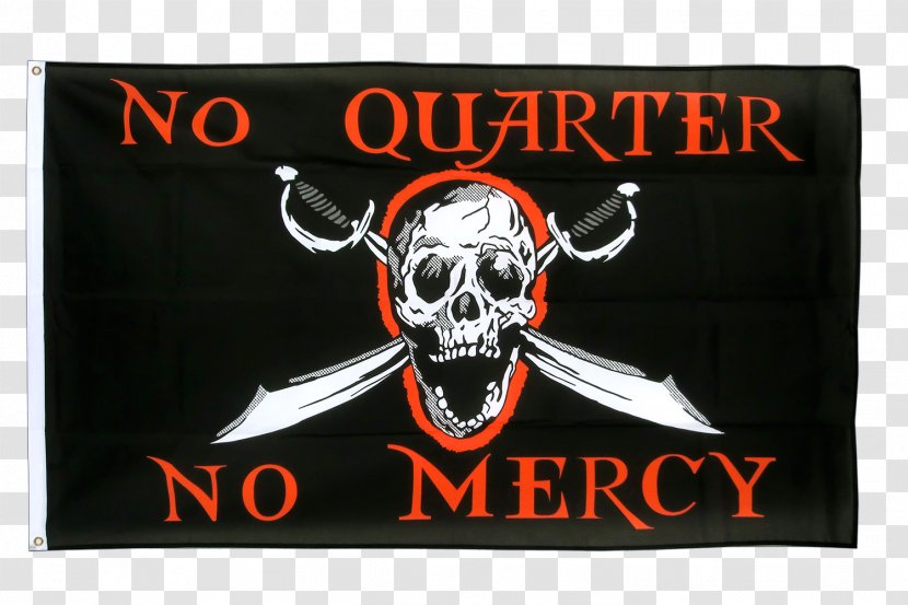 Jolly Roger Flag No Quarter Piracy Fahne Transparent PNG