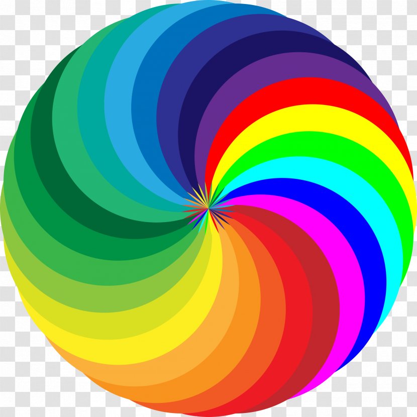 Color Drawing Mandala Clip Art - Spiral - Colroful Vector Transparent PNG
