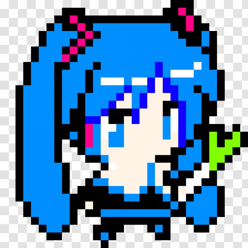 Hatsune Miku Pixel Art - Heart Transparent PNG