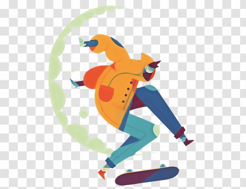 Cartoon Skateboarding Recreation Skateboard Sports Equipment Transparent PNG